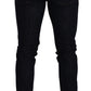 Elegant Slim-Fit Dark Blue Denim Jeans