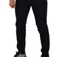Elegant Slim-Fit Dark Blue Denim Jeans