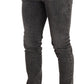 Elegant Gray Wash Skinny Jeans