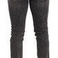 Elegant Gray Wash Skinny Jeans