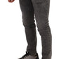 Elegant Gray Wash Skinny Jeans