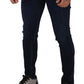 Chic Dark Blue Slim Fit Jeans