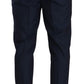 Elegant Slim Fit Dress Pants in Dark Blue