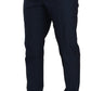 Elegant Slim Fit Dress Pants in Dark Blue