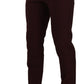 Maroon Slim Fit Dress Pants