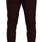 Maroon Slim Fit Dress Pants