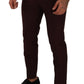 Maroon Slim Fit Dress Pants