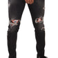 Elegant Slim Fit Distressed Skinny Jeans