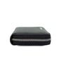 Jet Set Travel Large Black Leather Silver Continental Wrist Wallet