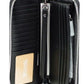 Jet Set Travel Large Black Leather Silver Continental Wrist Wallet