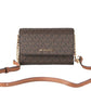 Jet Set Brown PVC Multifunctional Phone Crossbody Wallet Handbag