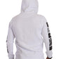 Chic White Hooded Zipper Sweatshirt Jacket