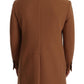 Elegant Brown Single Breasted Blazer