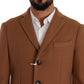 Elegant Brown Single Breasted Blazer