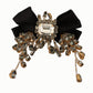 Elegant Crystal-Embellished Silk Hairband