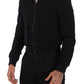 Elegant Black Wool Short Coat Jacket