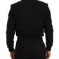 Elegant Black Wool Short Coat Jacket