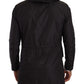 Elegant Black Parka Hooded Jacket