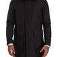 Elegant Black Parka Hooded Jacket