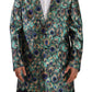 Elegant Multicolor Silk Overcoat Jacket