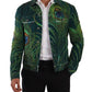 Elegant Peacock Print Short Jacket
