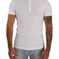 Elegant White Cotton Polo T-Shirt