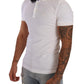 Elegant White Cotton Polo T-Shirt