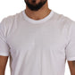 Elegant White Cotton Crewneck Tee