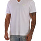 Elegant White V-Neck Cotton T-Shirt