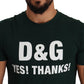 Elegant Green Motif Crewneck Tee
