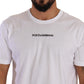 Elegant White Cotton Crewneck Tee