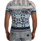 Elegant Silk Blend Polo T-Shirt in GIO PONTI Print