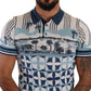 Elegant Silk Blend Polo T-Shirt in GIO PONTI Print