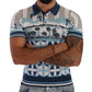 Elegant Silk Blend Polo T-Shirt in GIO PONTI Print