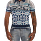 Elegant Silk Blend Polo T-Shirt in GIO PONTI Print