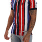 Elegant Multicolor Striped Polo T-Shirt