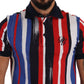 Elegant Multicolor Striped Polo T-Shirt