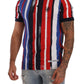 Elegant Multicolor Striped Polo T-Shirt