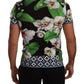 Elegant Floral Print Crewneck Tee