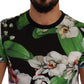 Elegant Floral Print Crewneck Tee