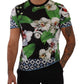 Elegant Floral Print Crewneck Tee