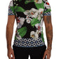 Elegant Floral Print Crewneck Tee