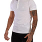 Elegant White Cotton Polo Shirt