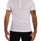Elegant White Cotton Polo Shirt