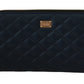 Elegant Blue Leather Continental Wallet