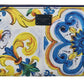 Elegant Majolica Print Leather Continental Wallet