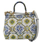 Multicolor Majolica Print Leather Sicily Bag