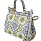 Multicolor Majolica Print Leather Sicily Bag