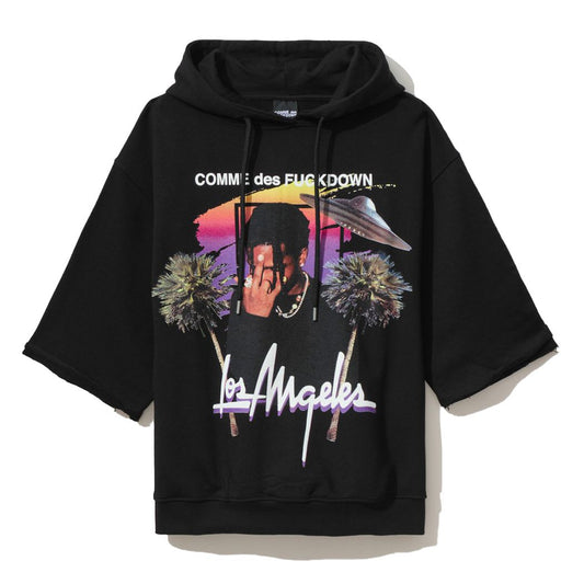 Black Cotton Men Sweatshirt