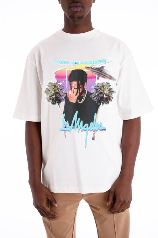 White Cotton Men T-Shirt